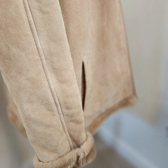 Marvin Richard's Suede and faux fur lined Jacket Size XL in light brown. - Picture 6 of 11